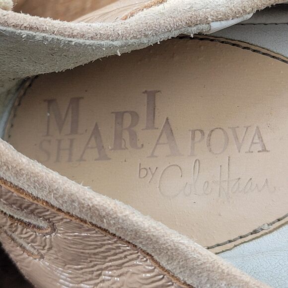 Maria Sharapova x Cole Haan Ballet Flats Size 7.5 B Neutral Beige Patent Leather - Picture 8 of 9